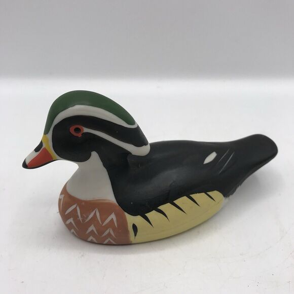 Porcelain Carolina Duck Decoy Miniature 4.5" Made In Tawain - Picture 6 of 8